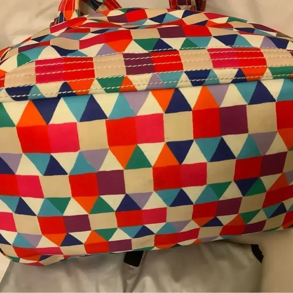 Kate Spade multi color purse baby diaper bag multi use tote washable Microfiber